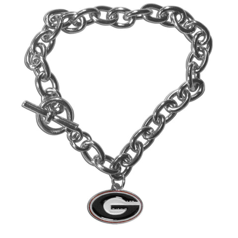 Charm Chain Bracelet - Georgia Bulldogs Charm Chain Bracelet