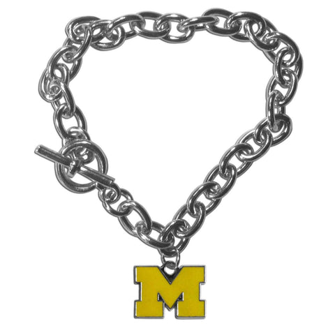 Charm Chain Bracelet - Michigan Wolverines Charm Chain Bracelet