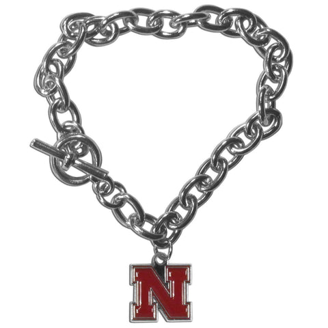 Charm Chain Bracelet - Nebraska Cornhuskers Charm Chain Bracelet