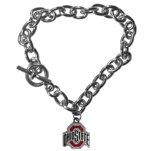 Charm Chain Bracelet - Ohio St. Buckeyes Charm Chain Bracelet