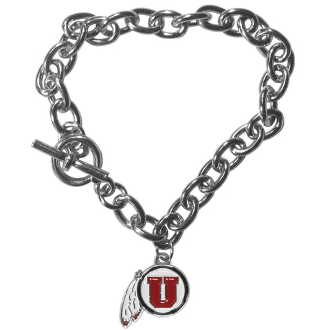 Charm Chain Bracelet - Utah Utes Charm Chain Bracelet