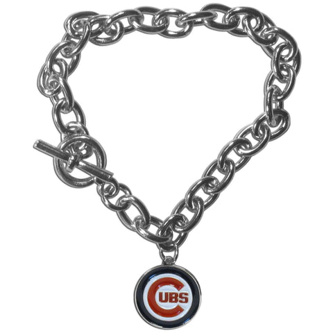 Chicago Cubs Charm Chain Bracelet