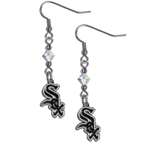 Chicago White Sox Crystal Dangle Earrings