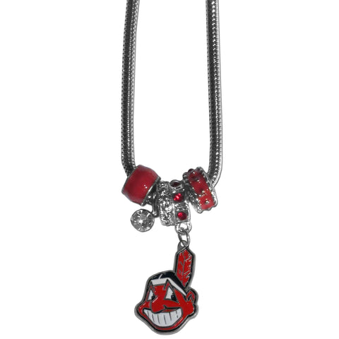 Cleveland Indians Euro Bead Necklace